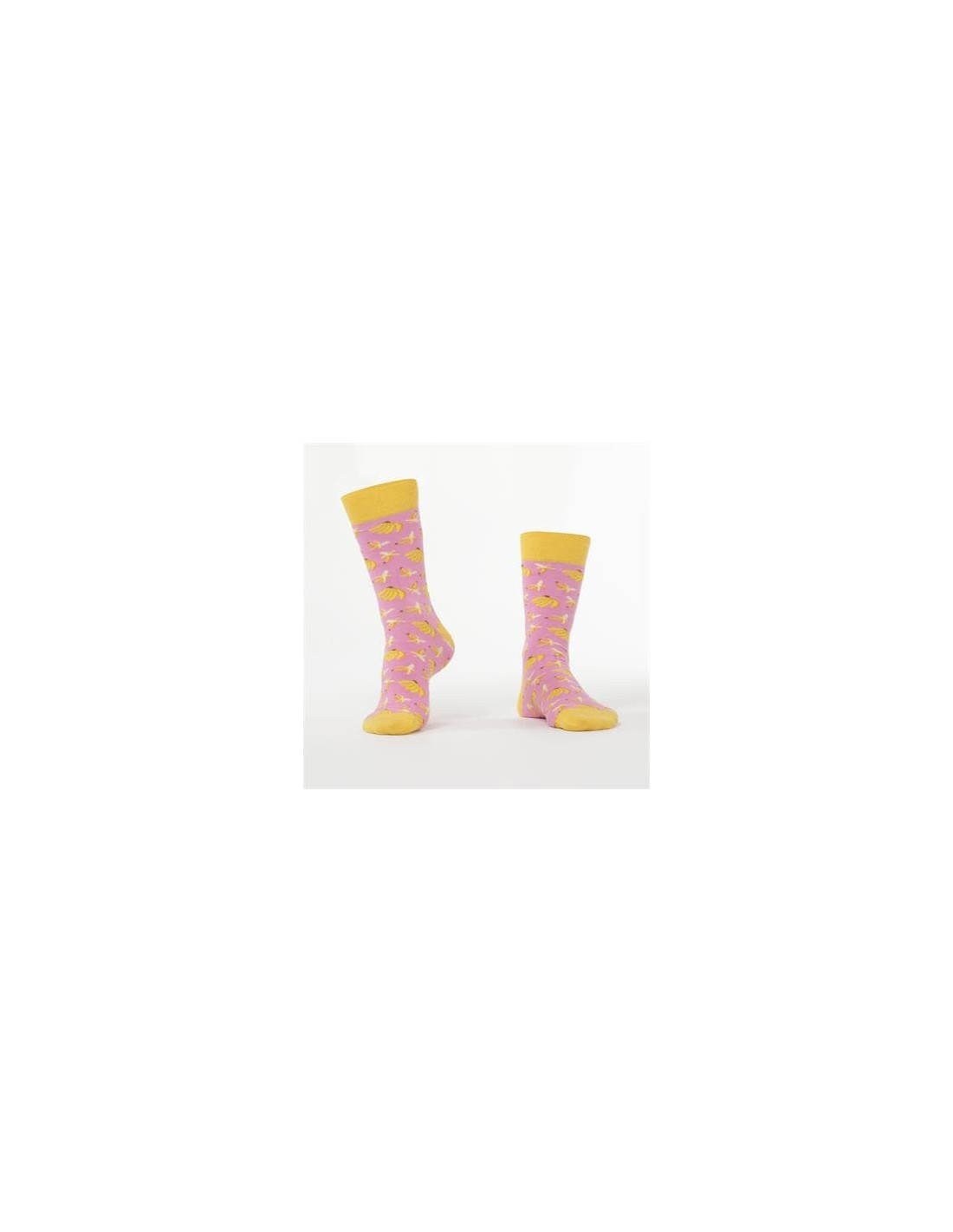 Pink men\'s socks with bananas SM33 - Online store - Boutique